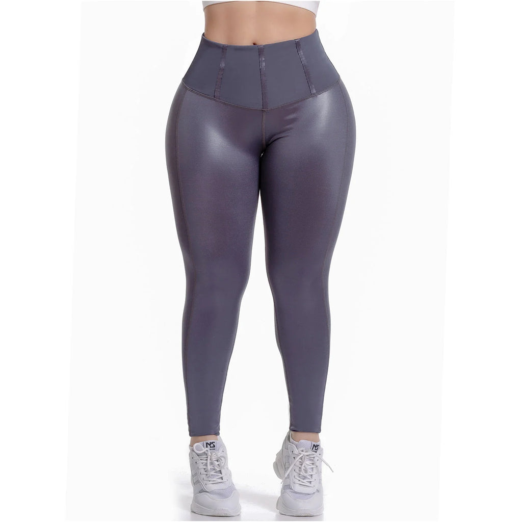 FLEXMEE 946705 | High Waisted Leggings With Tummy Control Activewear Sports Womens | Shape Line