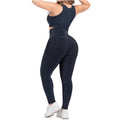 FLEXMEE 946764 | Sports High Waisted Leggings with Pockets Tummy Control Activewear Sportswear | Comfort Line