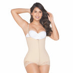 Mariae FU121 | Fajas Colombianas Post Surgery Open Bust Shapewear Bodysuit | Daily Use after Tummy Tuck & Lipo | Powernet