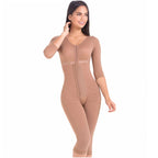 Fajas MariaE 9562 | Post Surgery Full Body Shapewear with Sleeves | Powernet