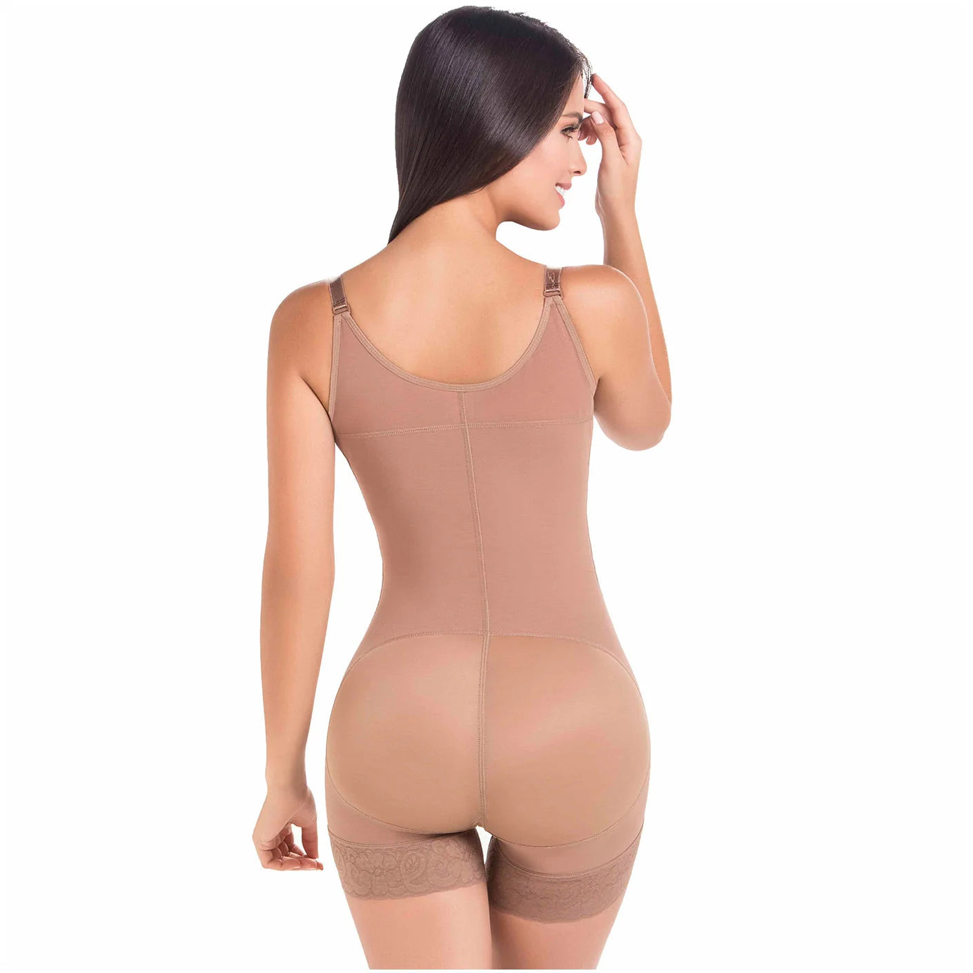 MARIAE FPL3330 Stage 2 Faja Colombiana Post Surgery Postpartum Shapewear Bodysuit Short Length with Side Zipper & Open Bust | 9633 | FQ113