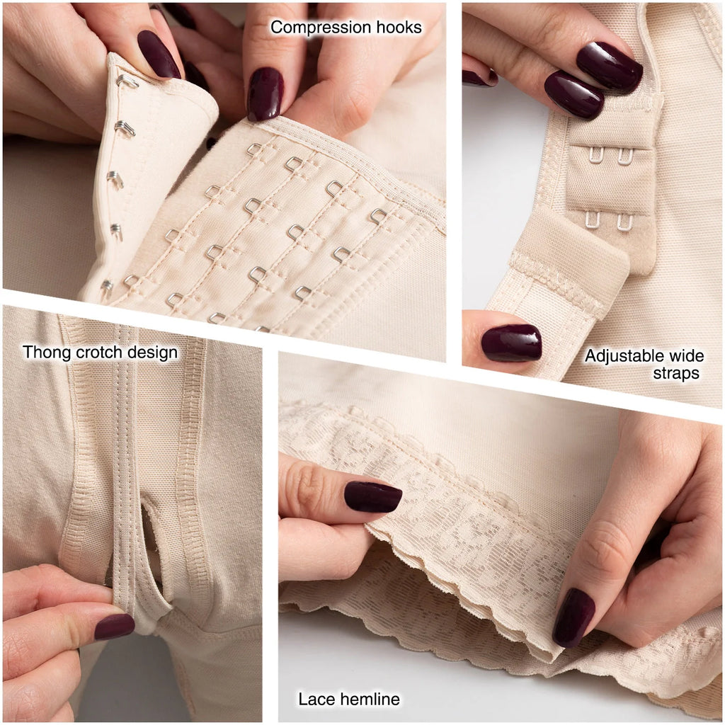 Fajas MariaE 9412 | Colombian Post Surgery Shapewear for Women | After Pregnancy Butt Lifting Compression Garment | Powernet