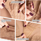 Fajas MariaE 9434 | Colombian Postpartum Boyshort Shapewear for Women | Strapless & Tummy Control | Powernet