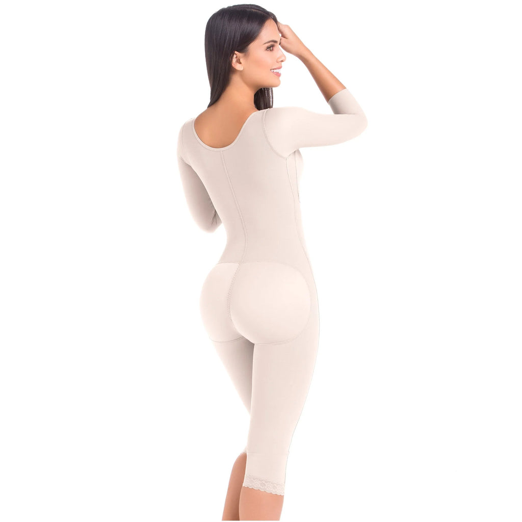 Fajas MariaE 9562 | Post Surgery Full Body Shapewear with Sleeves | Powernet