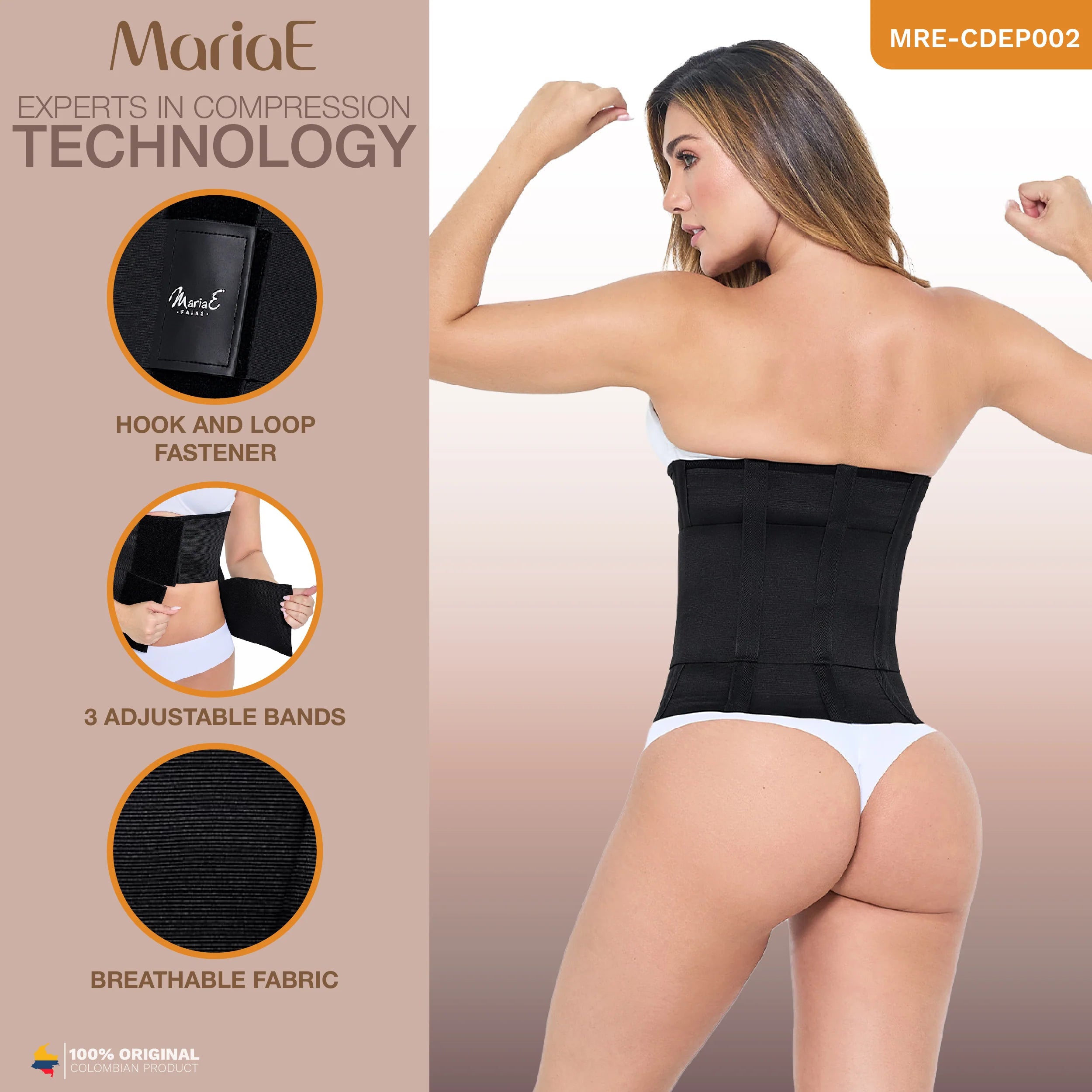 MARIAE CDEP002 Faja Waist Cincher Trainer for Women Cinturillas Fajas Moldeadoras de Cintura y Abdomen Para Deportes y Uso Diario