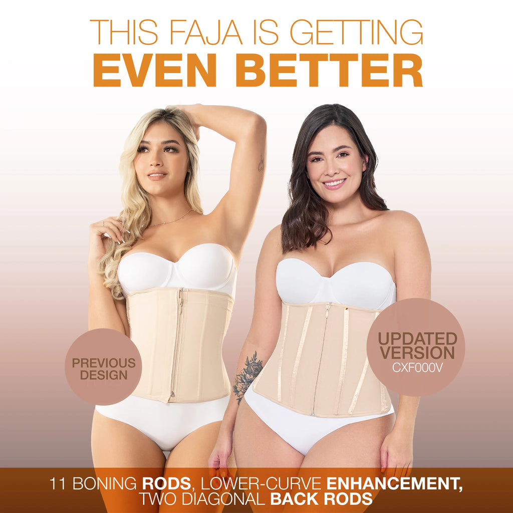 MARIAE CXF000V Waist Cincher Shapewear Faja Colombiana Waist Shaper with front Zipper & Inner Hooks | FU123 | 9038