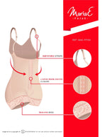 Fajas MariaE FP100 | Postpartum Faja Butt Lifting Shapewear For Daily Use | Open Bust & Front Closure | Powernet