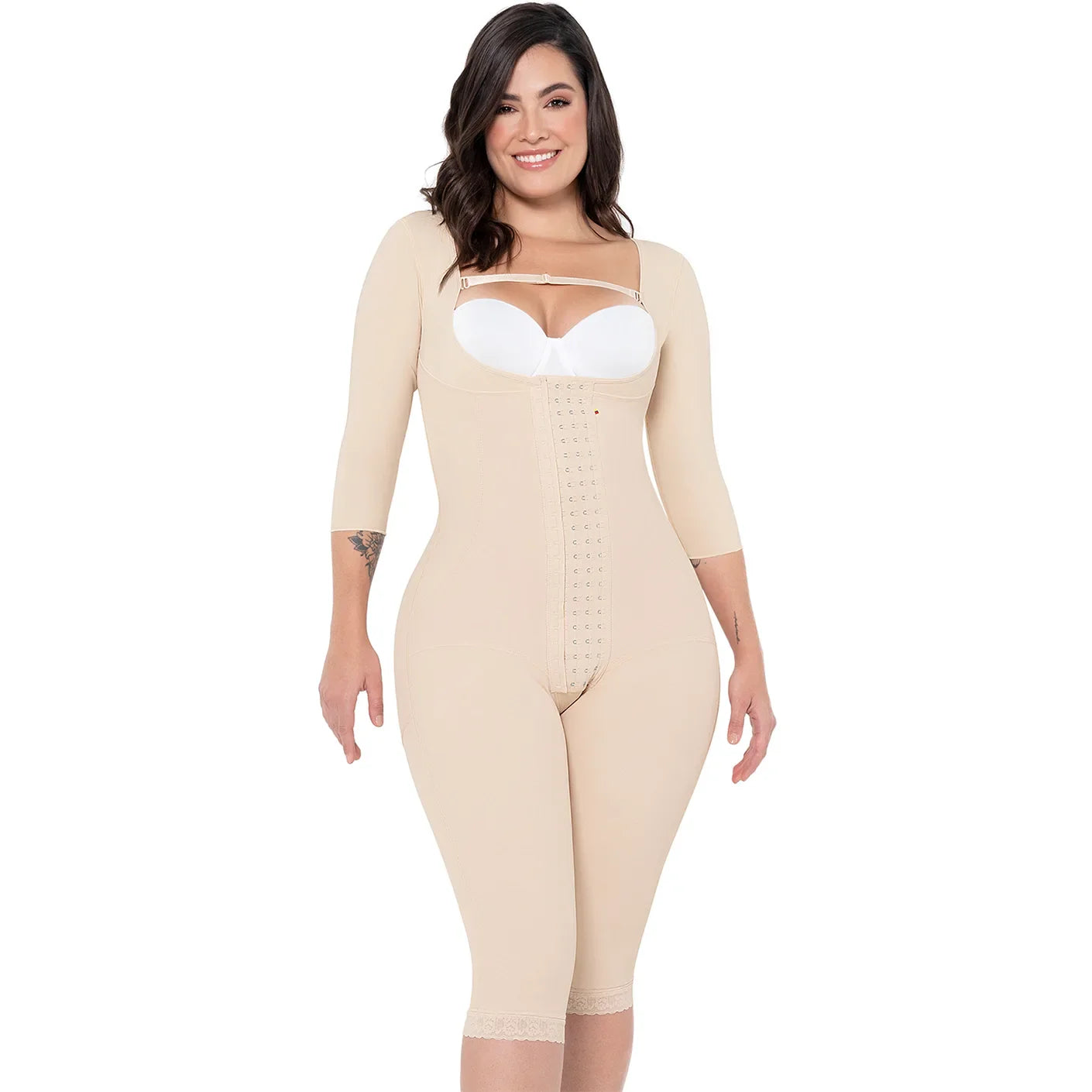 MARIAE FPC7350 Stage 2 Faja Colombiana Post Surgery Postpartum Shapewear for C-section with Sleeves Knee Length | FQ114 | 9142