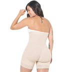 MARIAE FPL9530 Faja Colombiana Postpartum & Daily Use Shapewear Bodysuit Short Length with Side Zipper & Open Bust | 9143