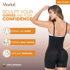 MARIAE FPL9530 Faja Colombiana Postpartum & Daily Use Shapewear Bodysuit Short Length with Side Zipper & Open Bust | 9143